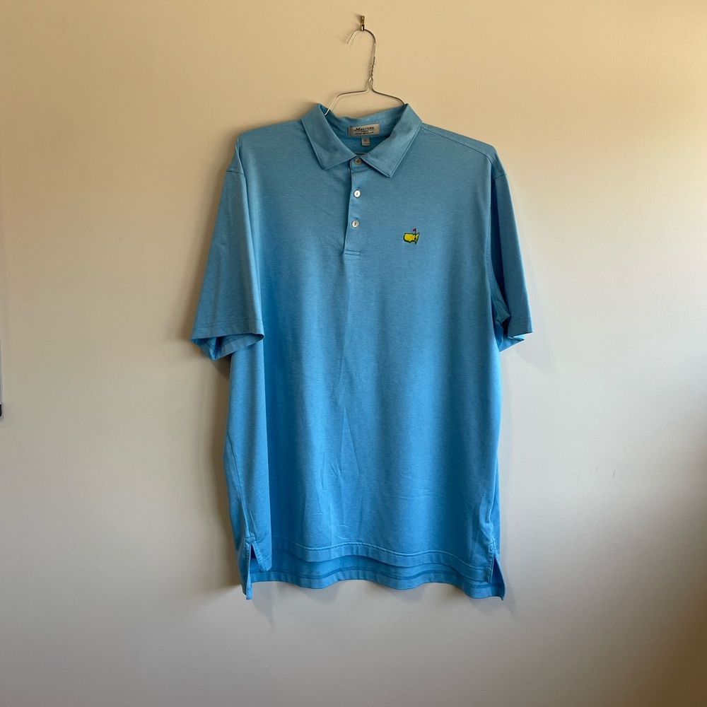 Peter Millar x Masters SS Polo, Men’s Golf Shirt, Blue, XL